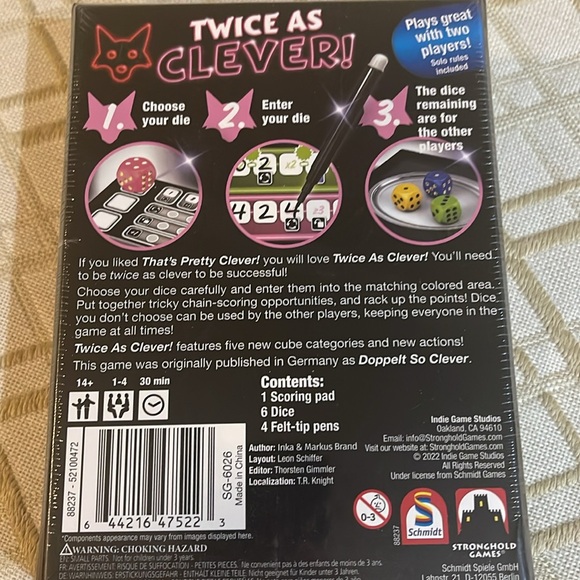 Twice as Clever (Doppelt so Clever) Board Game XL - Picture 2 of 2